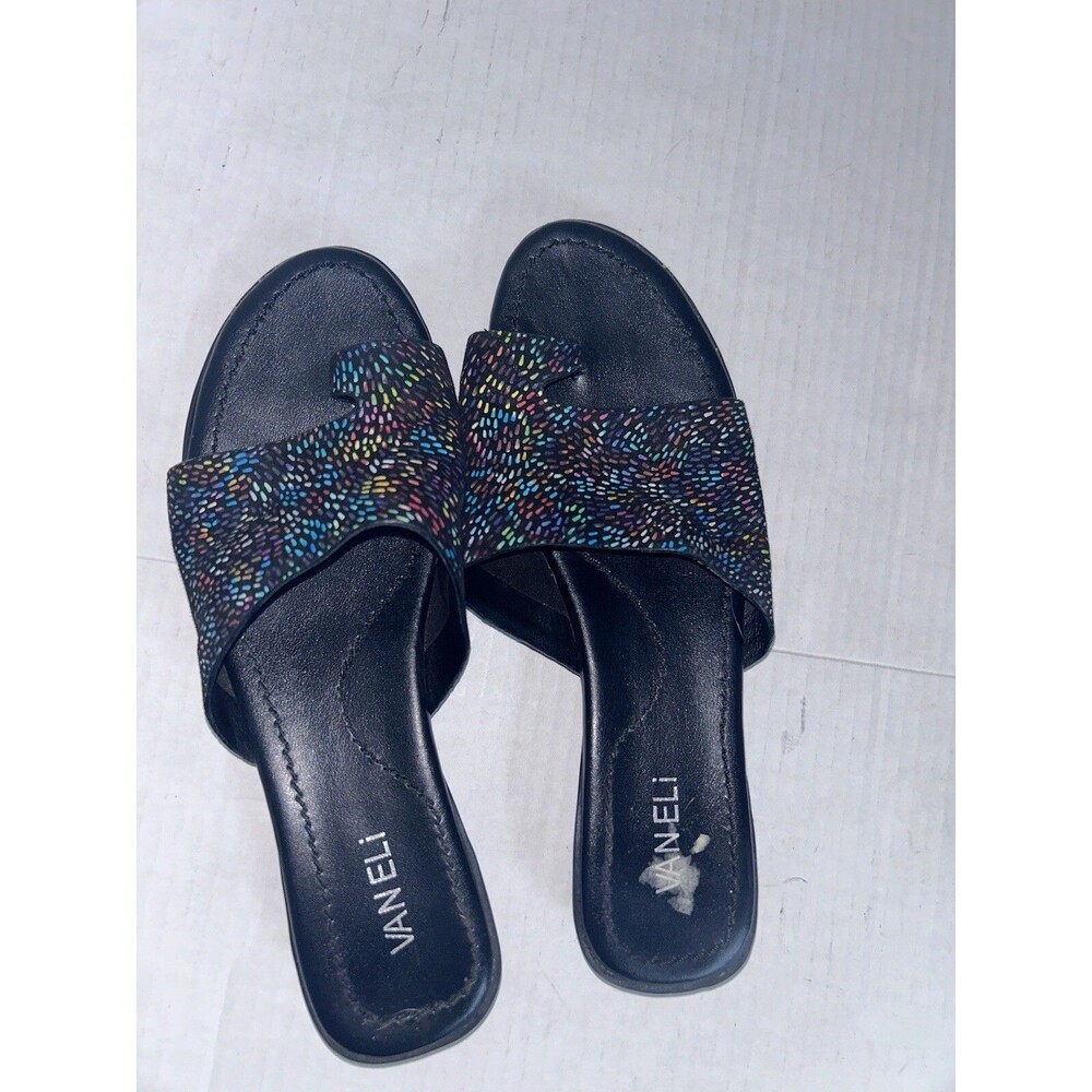 van eli sandals shoes 9 slides multicolor rainbow black
